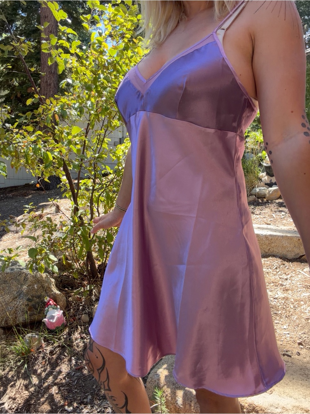 Silky Lavender Slip Dress - Women Intimates & Sleepwear